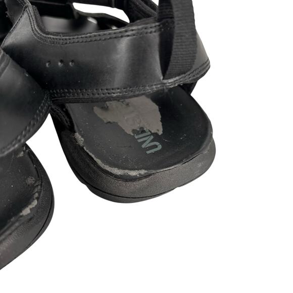 Vintage 90's Unlisted Kenneth Cole Fisherman Sandals Mens Sz 11 M Black Leather - Picture 5 of 11